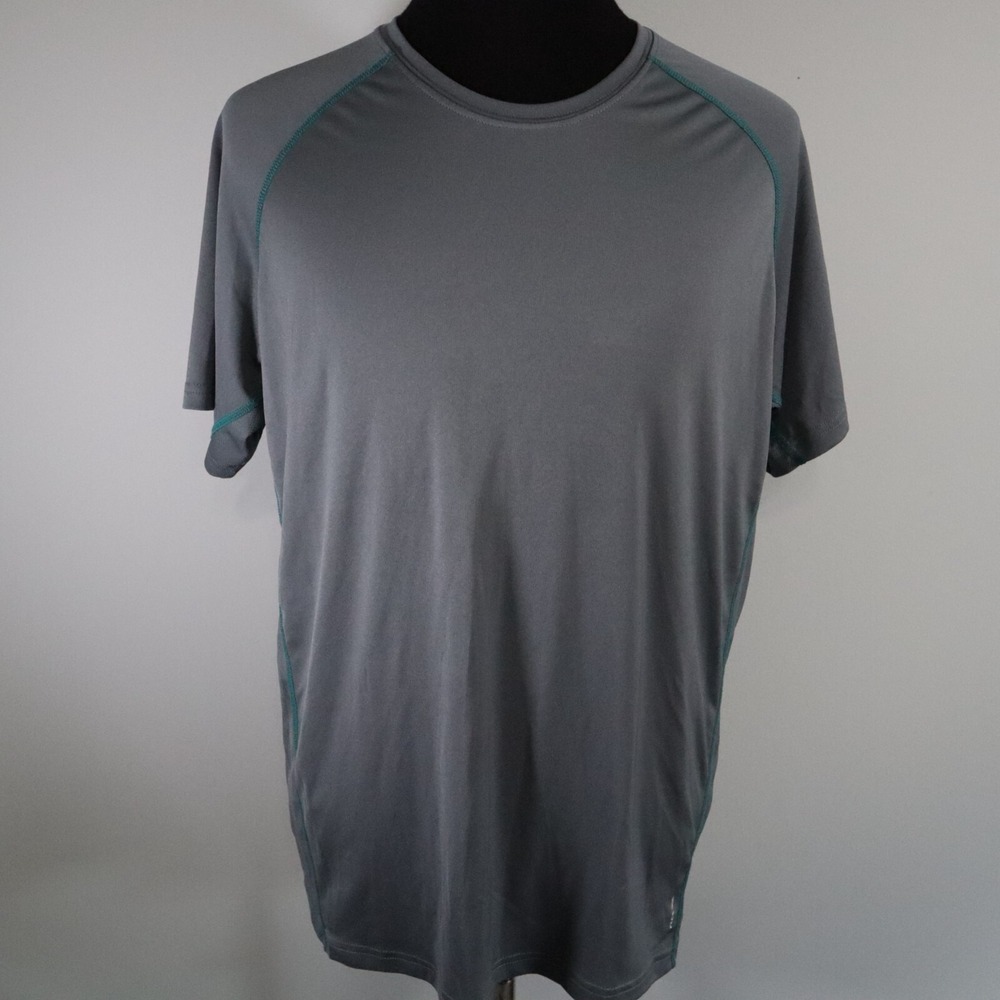 Adidas Shirt Mens Large Climalite Activewear Gym Training Gray Shortβ Sleeve